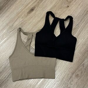 2 V-Neck Sports Bras Size Small Set